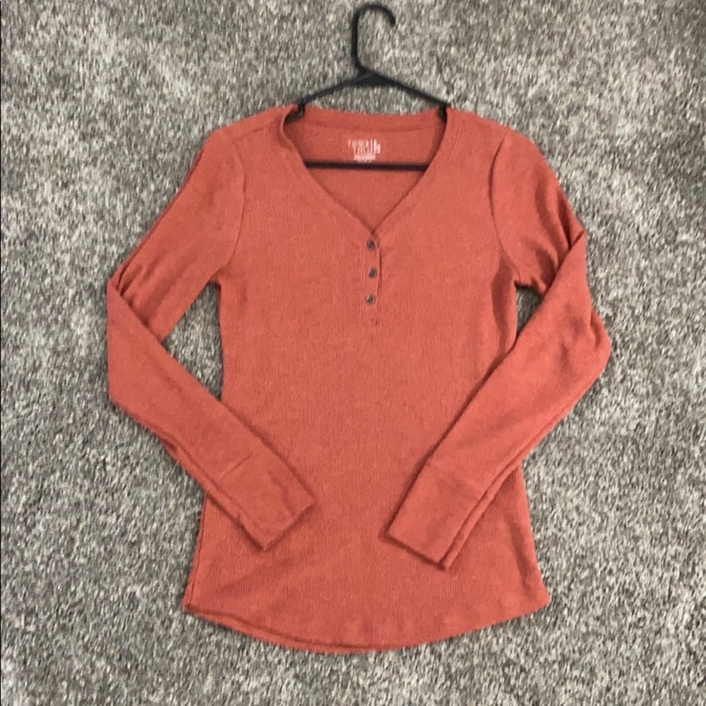 Rust colored long John style shirt!